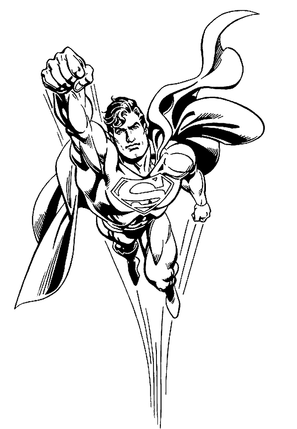 Plansa de colorat cu Superman 25 18